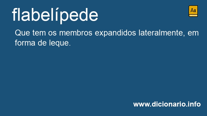Significado de flabelpede