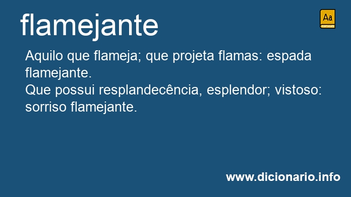 Significado de flamejante