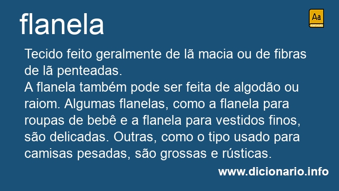 Significado de flanela