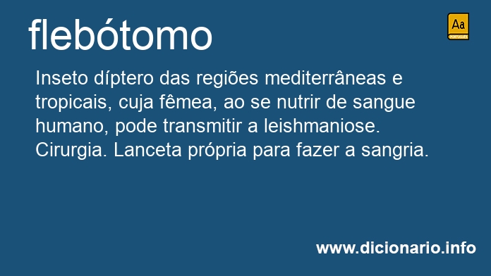Significado de flebtomo