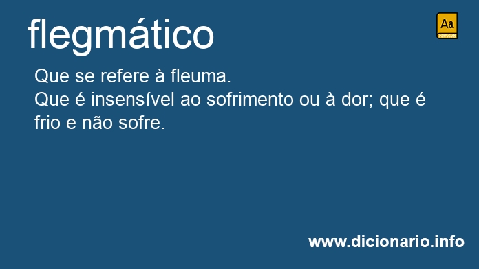 Significado de flegmtico