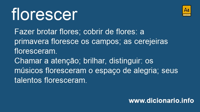 Significado de florescemos