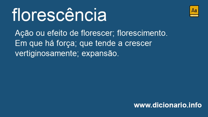 Significado de florescncia