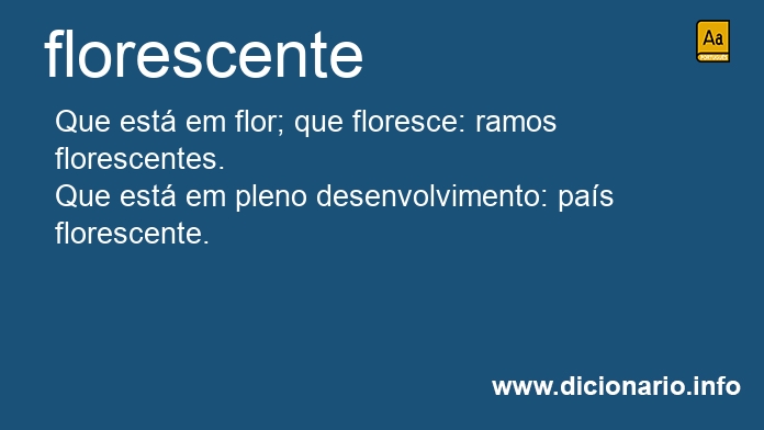 Significado de florescente