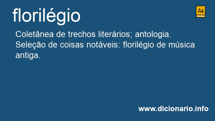 Significado de florilgia