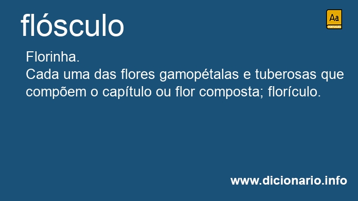 Significado de flsculos