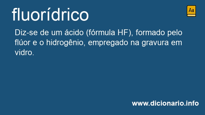 Significado de fluordrico