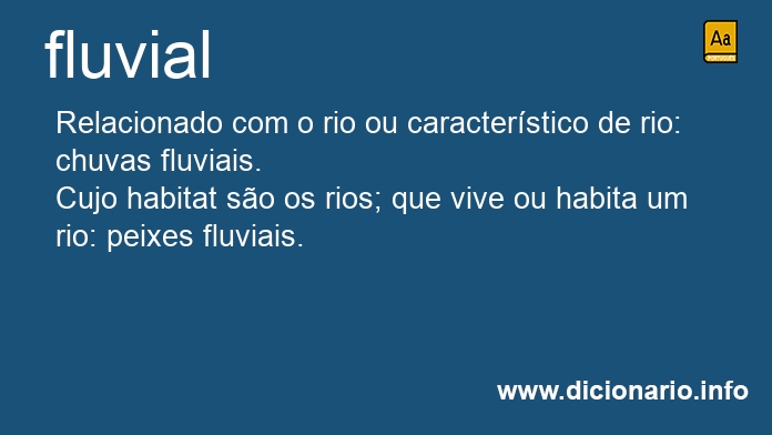 Significado de fluviais