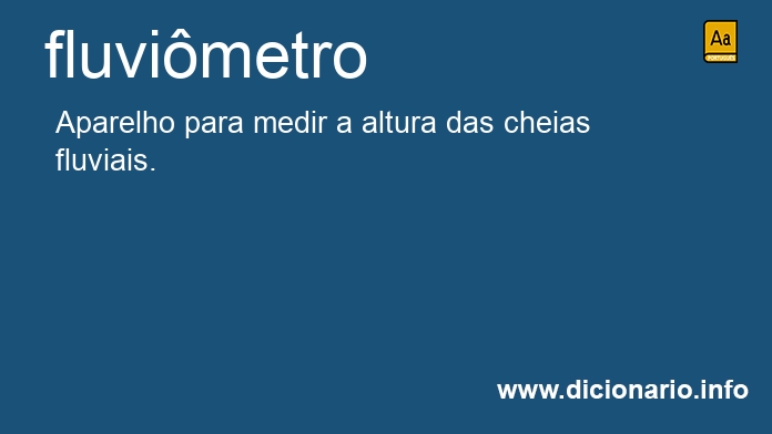 Significado de fluvimetro