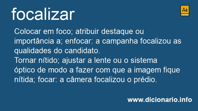 Significado de focalizar