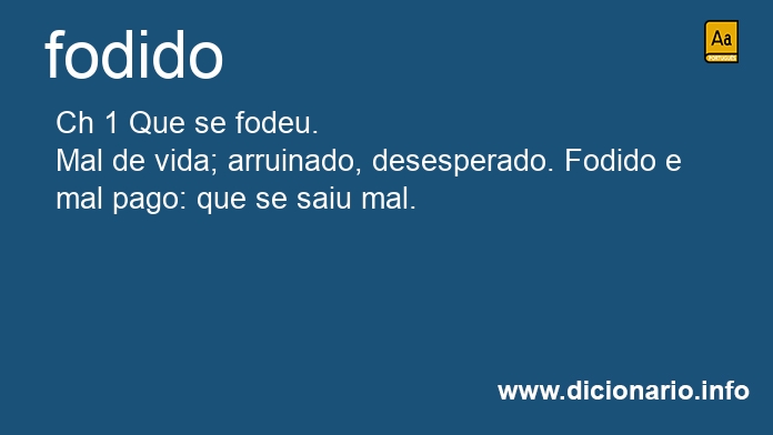 Significado de fodida