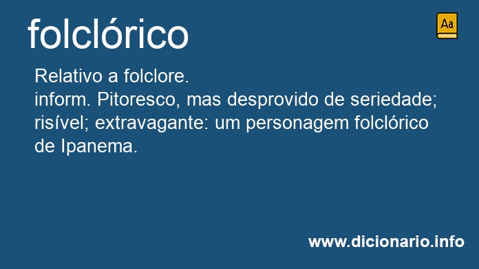Significado de folclrica