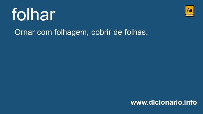 Significado de folhar