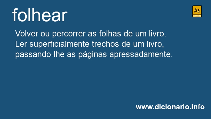 Significado de folhears