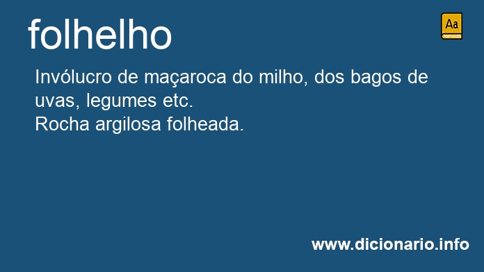 Significado de folhelho