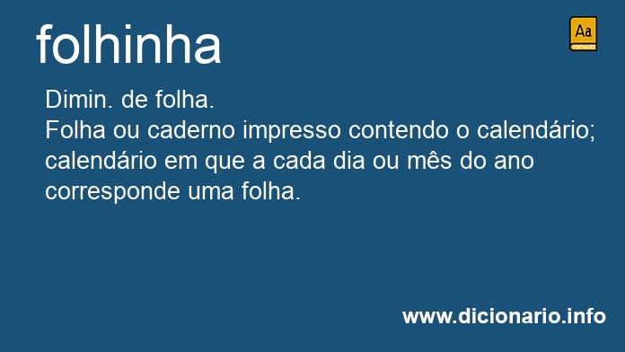 Significado de folhinha