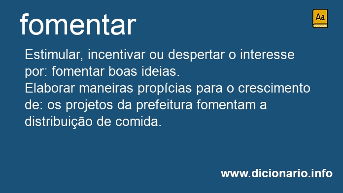 Significado de fomentar