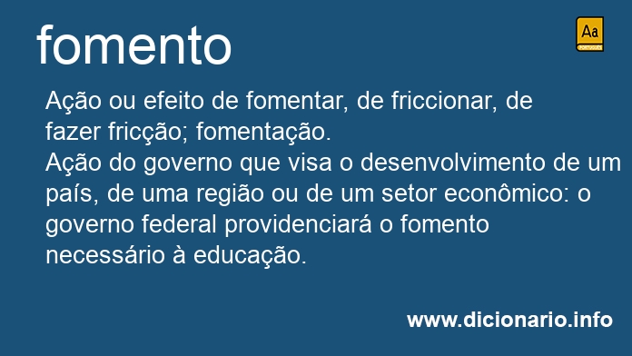 Significado de fomento