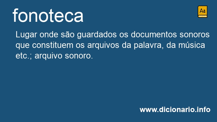 Significado de fonoteca