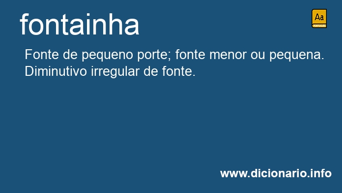 Significado de fontainha