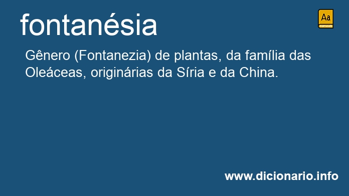 Significado de fontansia