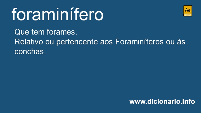 Significado de foraminfero