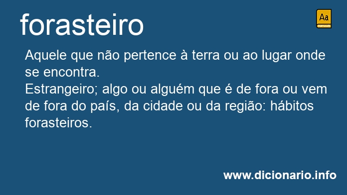 Significado de forasteiro