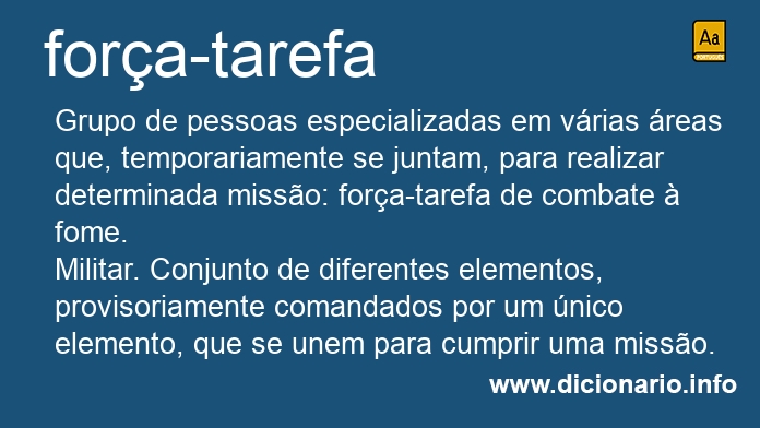 Significado de fora-tarefa