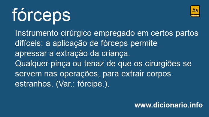 Significado de frceps