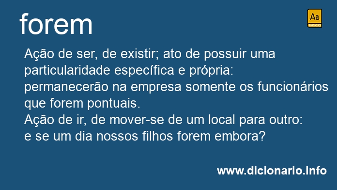 Significado de forem