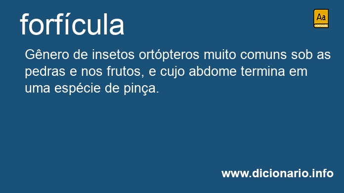 Significado de forfcula