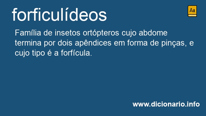 Significado de forficuldeos