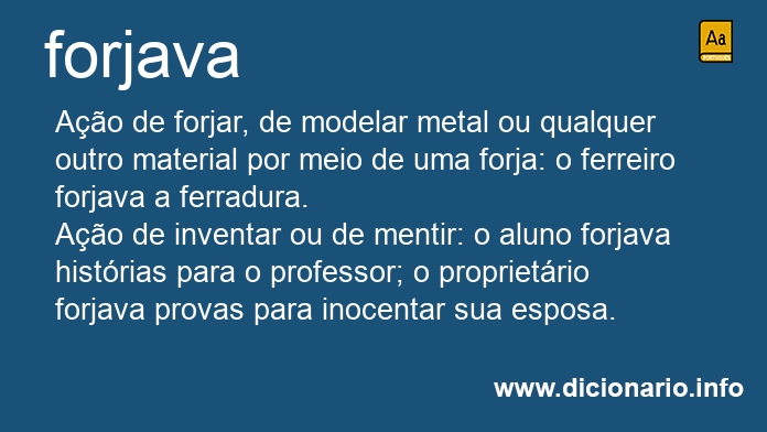 Significado de forjava