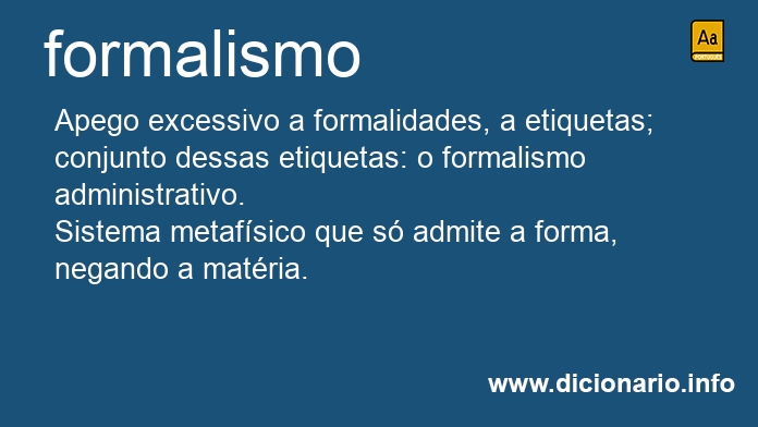 Significado de formalismo