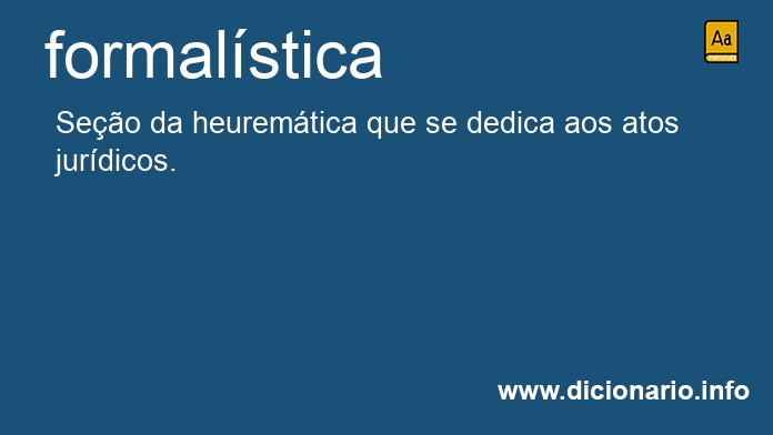 Significado de formalstica