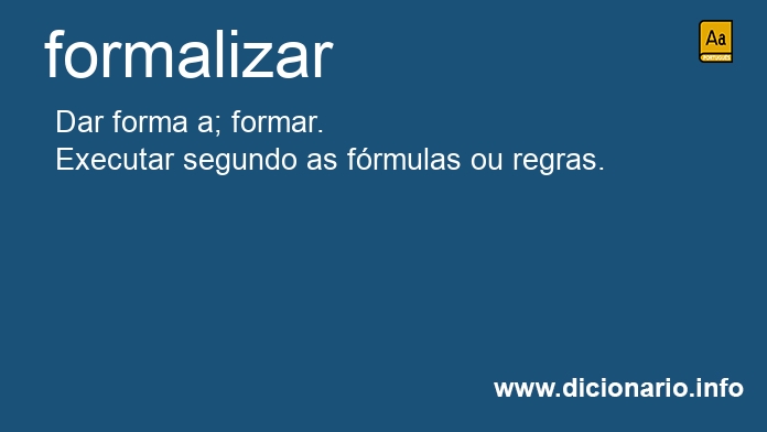 Significado de formalizando