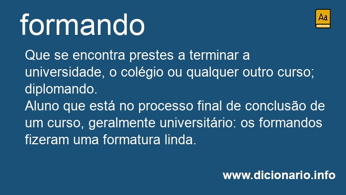 Significado de formanda