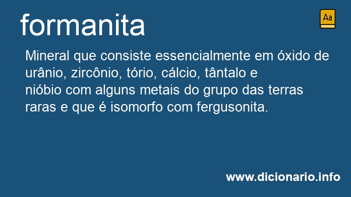 Significado de formanita