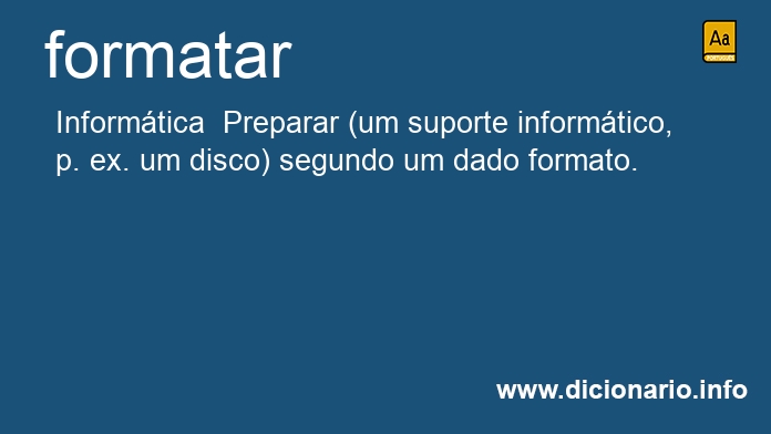 Significado de formatando