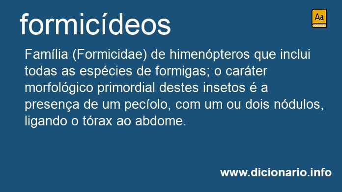 Significado de formicdeos