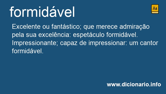 Significado de formidvel