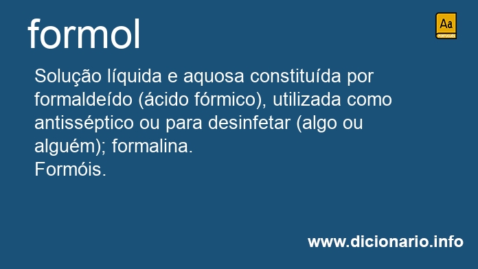 Significado de formol