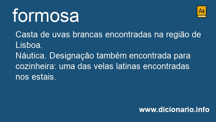 Significado de formosa