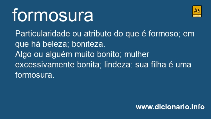 Significado de formosuras