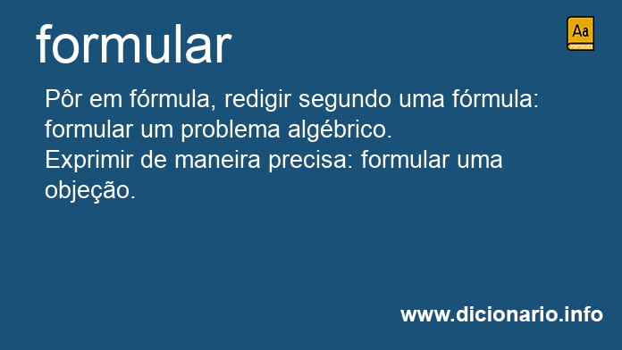 Significado de formula