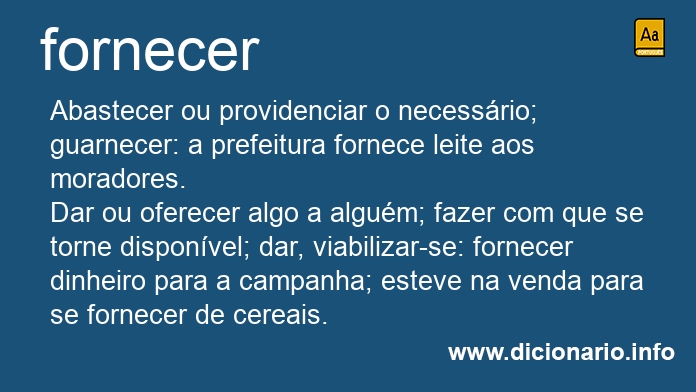 Significado de fornecem