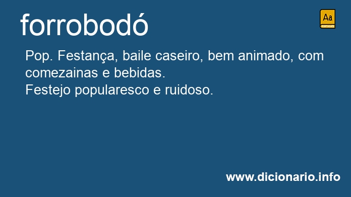 Significado de forrobod