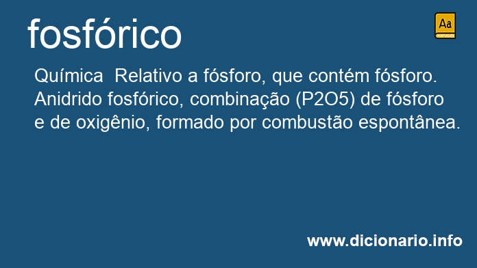 Significado de fosfrico