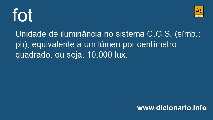 Significado de fot