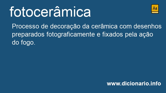 Significado de fotocermica